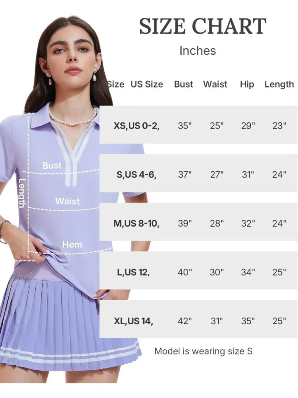 Women's Lavender 2 Piece Racer Back Tennis Skirts Tank Top Pull On Golf Dress